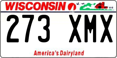 WI license plate 273XMX