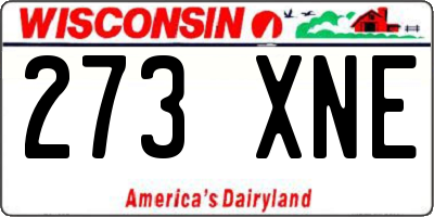 WI license plate 273XNE