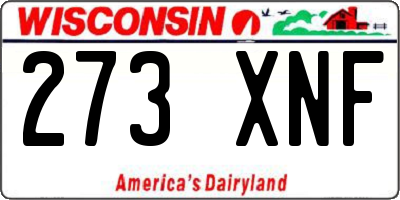 WI license plate 273XNF