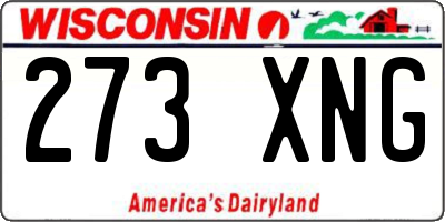 WI license plate 273XNG
