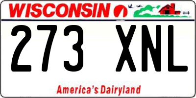 WI license plate 273XNL