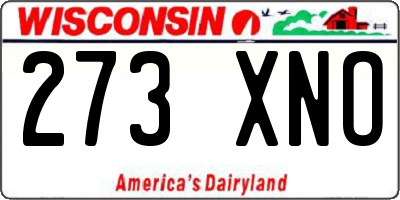 WI license plate 273XNO