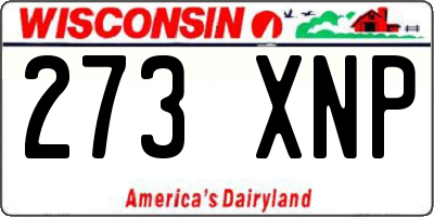 WI license plate 273XNP
