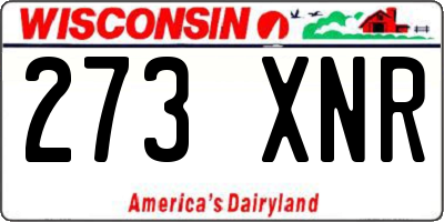 WI license plate 273XNR