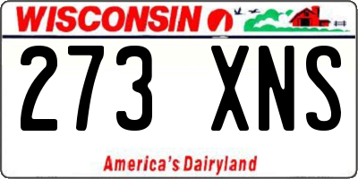 WI license plate 273XNS
