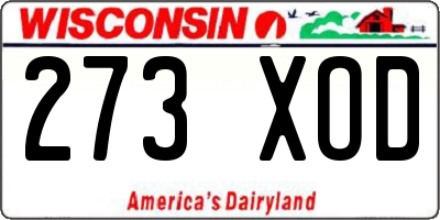 WI license plate 273XOD