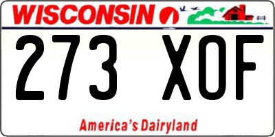 WI license plate 273XOF