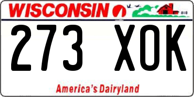 WI license plate 273XOK