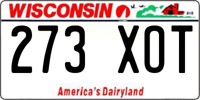 WI license plate 273XOT