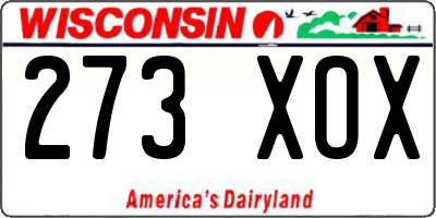 WI license plate 273XOX