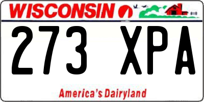 WI license plate 273XPA