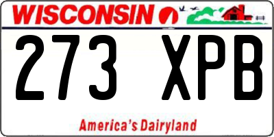 WI license plate 273XPB