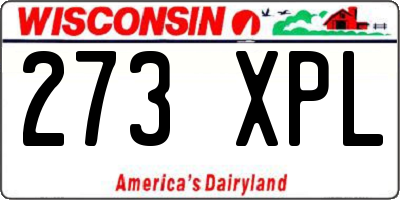 WI license plate 273XPL