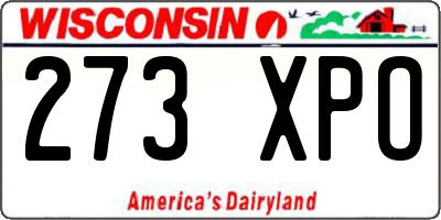 WI license plate 273XPO