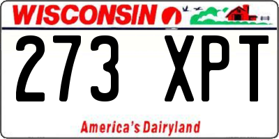 WI license plate 273XPT