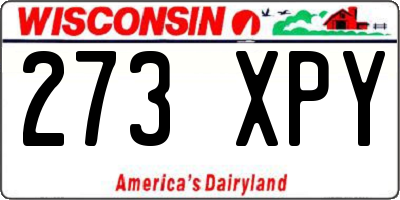 WI license plate 273XPY