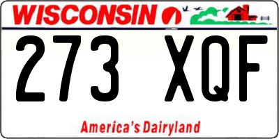 WI license plate 273XQF