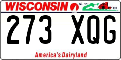 WI license plate 273XQG