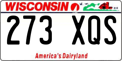WI license plate 273XQS