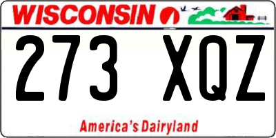 WI license plate 273XQZ