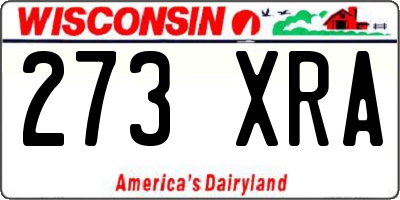 WI license plate 273XRA
