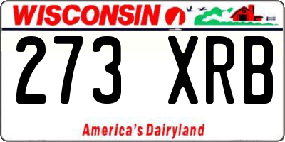 WI license plate 273XRB