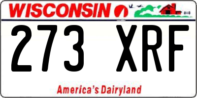 WI license plate 273XRF