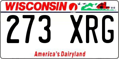 WI license plate 273XRG