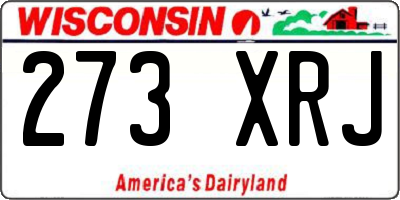 WI license plate 273XRJ