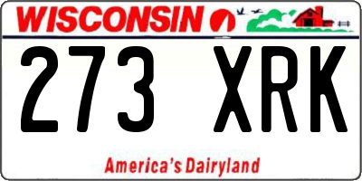 WI license plate 273XRK