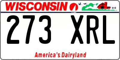 WI license plate 273XRL