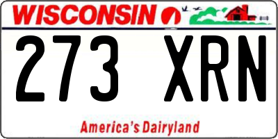 WI license plate 273XRN