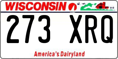 WI license plate 273XRQ