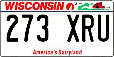 WI license plate 273XRU
