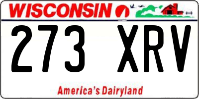 WI license plate 273XRV