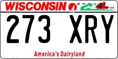 WI license plate 273XRY