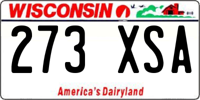 WI license plate 273XSA