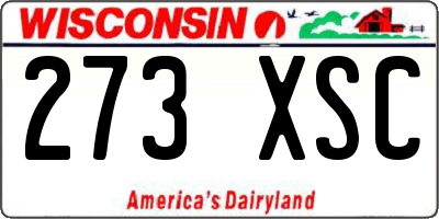 WI license plate 273XSC