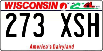 WI license plate 273XSH