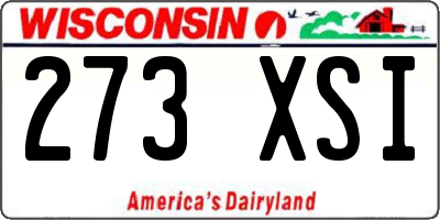 WI license plate 273XSI