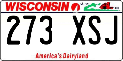WI license plate 273XSJ