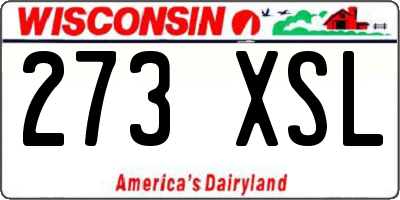 WI license plate 273XSL