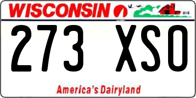 WI license plate 273XSO