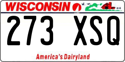 WI license plate 273XSQ