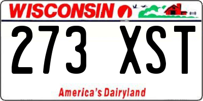 WI license plate 273XST