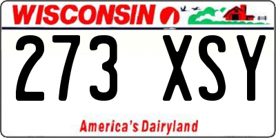 WI license plate 273XSY