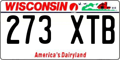 WI license plate 273XTB