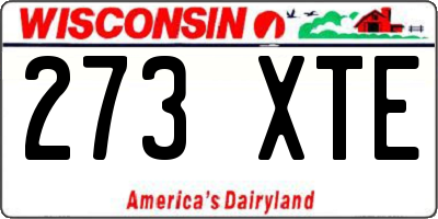 WI license plate 273XTE