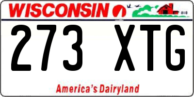 WI license plate 273XTG