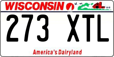 WI license plate 273XTL